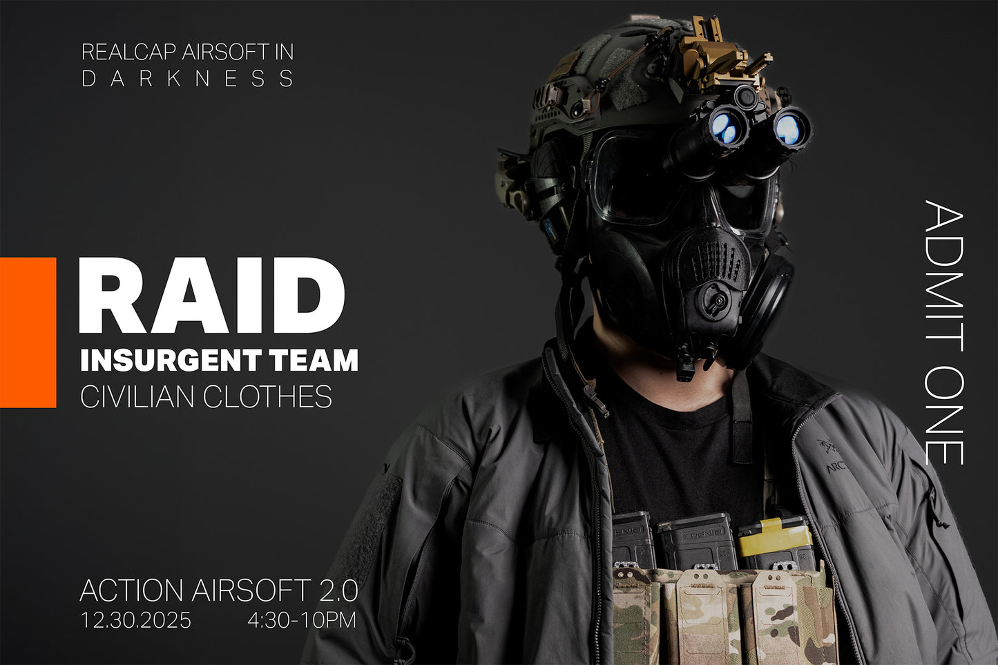 RAID (Realcap Airsoft In Darkness) Night Vision Event At Action Air 2.0 - December 30th