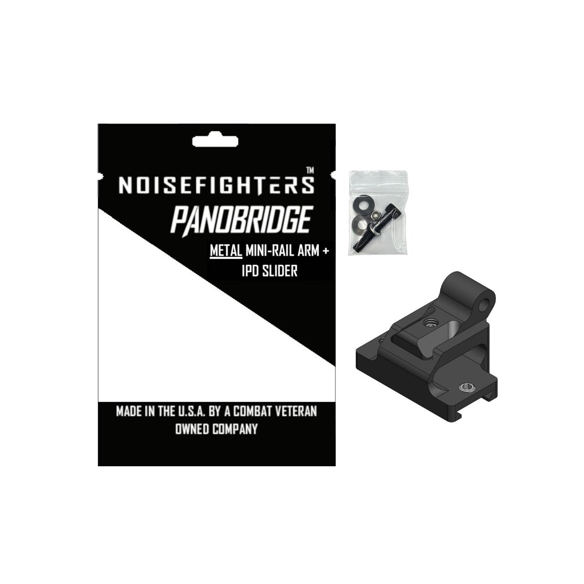 Noisefighters Panobridge Metal Mini-Rail Arm for Panobridge M1, M-zero, and M-seven Bridges