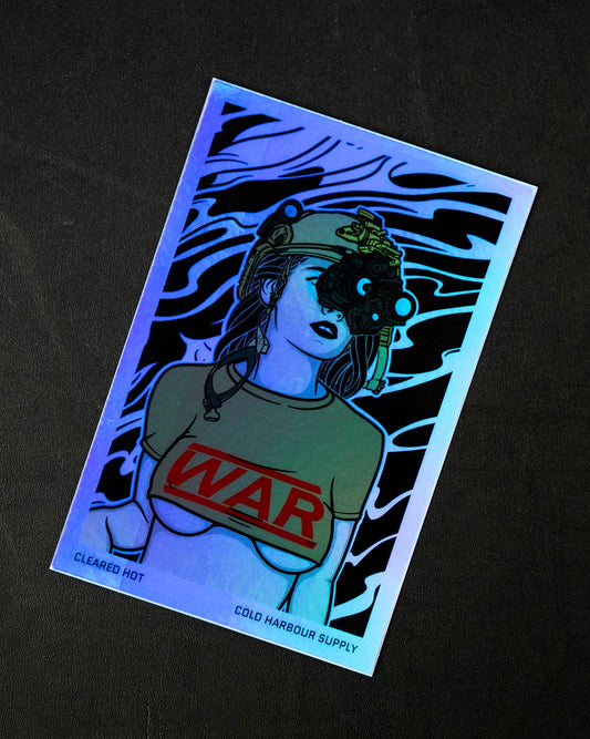 Cleared Hot x Cold Harbour WAR Pin-Up sticker