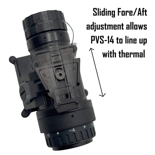 Noisefighters Quick Detach Dovetail Arms with Fore/Aft Adjustability for PVS-14 monoculars